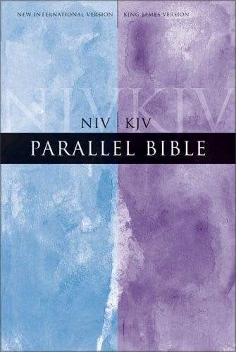 Parallel Bible New International Version/king James Version, Burgundy Bonded Leather, Large Print