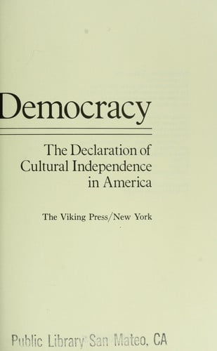 Literary Democracy: The declaration of cultural independence in America