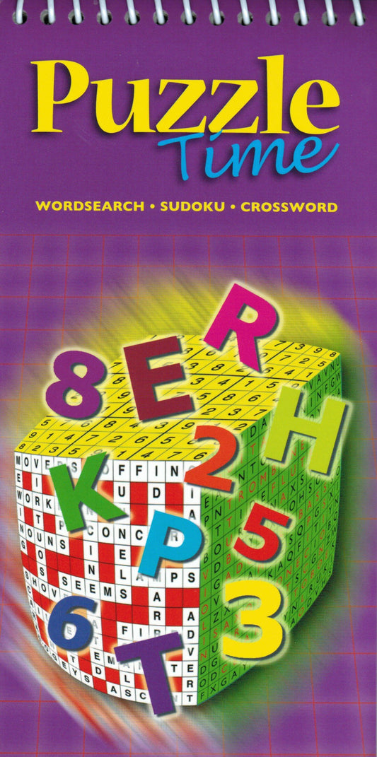 Puzzle Time - Wordsearch - Sudoku - Crossword - Purple Cover Version