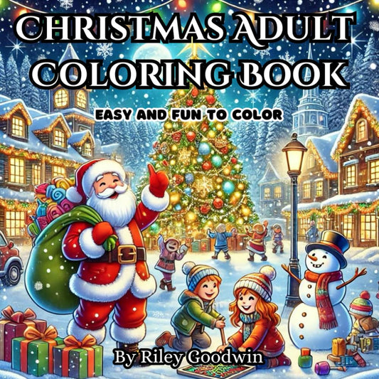 Christmas Adult Coloring Book: Easy and Fun To Color - 674