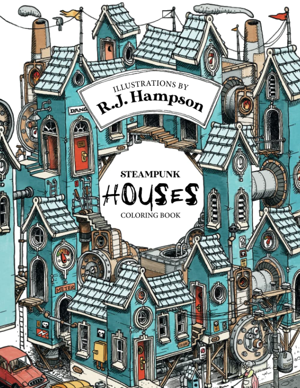 Steampunk Houses Coloring Book (R.J. Hampson Coloring Books) - 1528