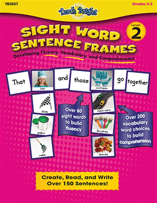 Sight Word Sentence Frames, Level 2, Grades K-2 - 6931