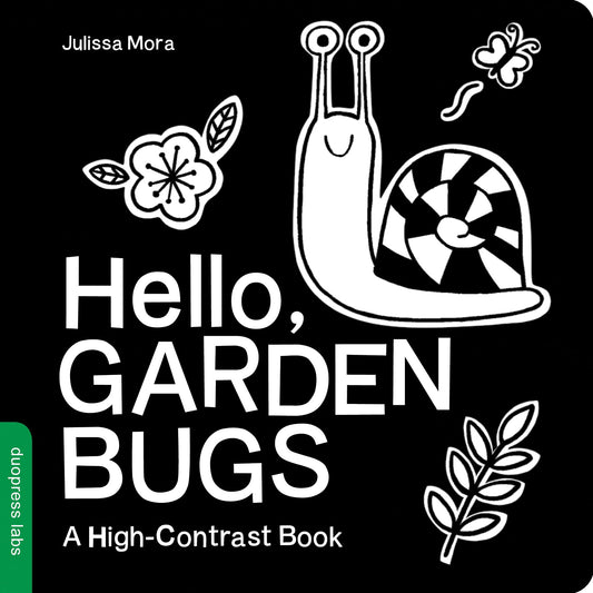 Hello, Garden Bugs: A High-Contrast Board Book that Helps Visual Development in Newborns and Babies (High-Contrast Books) - 4910