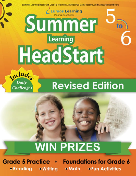 Summer Learning HeadStart, Grade 5 to 6: Fun Activities Plus Math, Reading, and Language Workbooks: Bridge to Success with Common Core Aligned ... (Summer Learning HeadStart by Lumos Learning) - 3274
