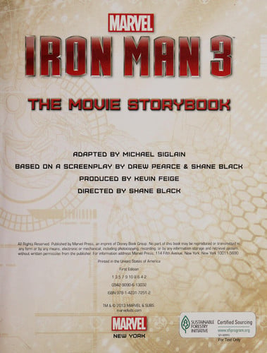 Iron Man 3 Movie Storybook