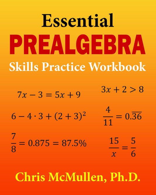 Essential Prealgebra Skills Practice Workbook - 7504