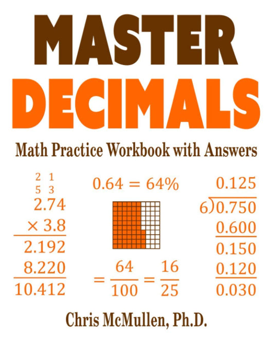 Master Decimals Math Practice Workbook with Answers - 5475