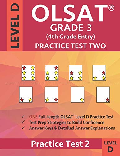OLSAT Grade 3 (4th Grade Entry) Level D: Practice Test Two Gifted and Talented Prep Grade 2 for Otis Lennon School Ability Test - 3068