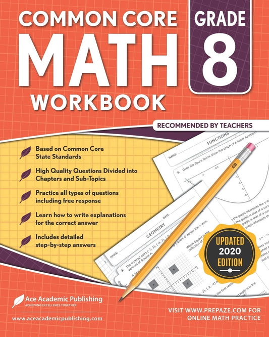 8th grade Math Workbook: CommonCore Math Workbook - 2431