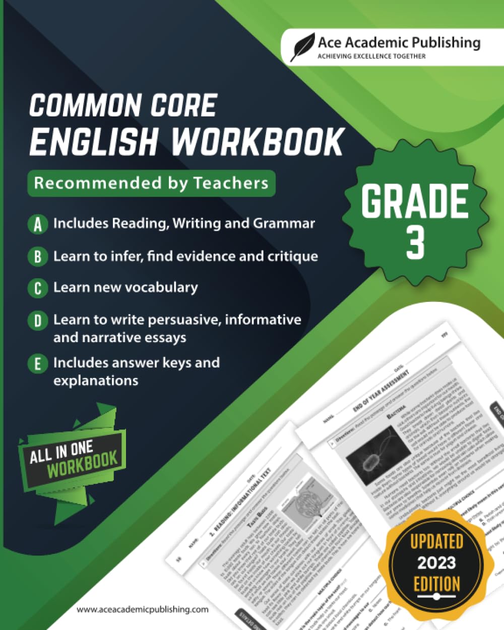 Common Core English Workbook: Grade 3 English - 1580
