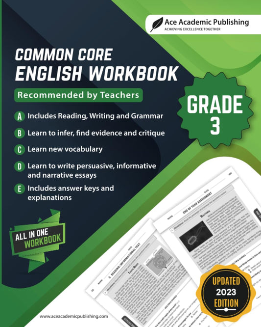 Common Core English Workbook: Grade 3 English - 1580