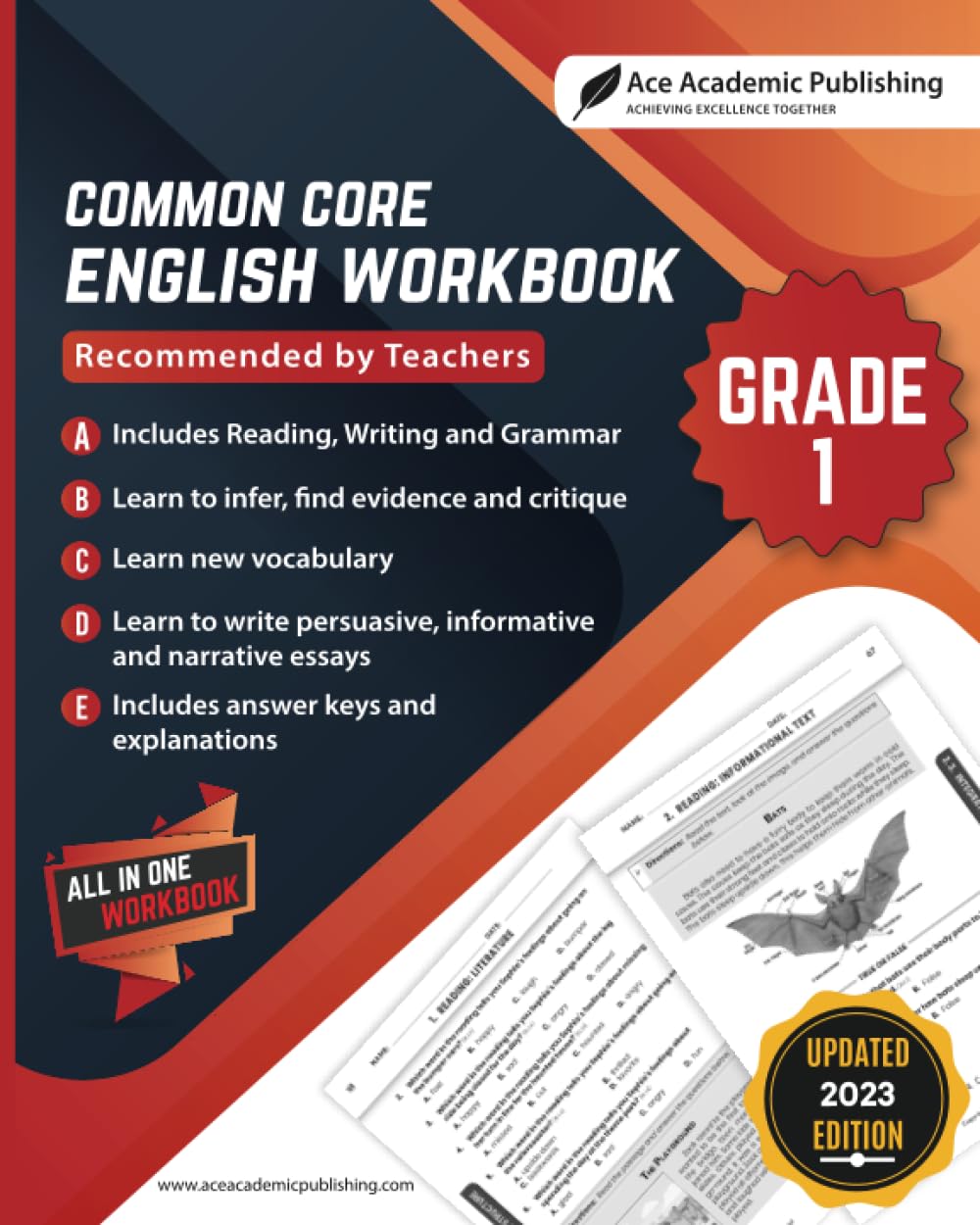 Common Core English Workbook: Grade 1 English - 6790