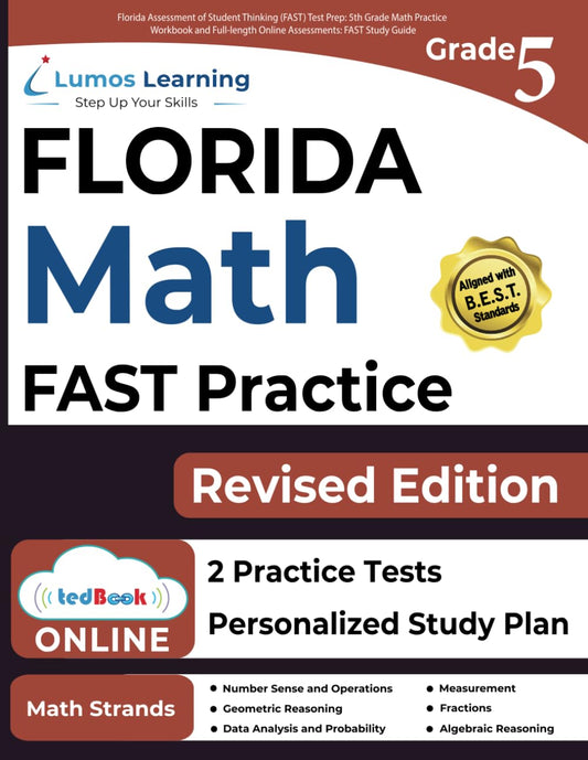 Florida Assessment of Student Thinking (FAST) Test Prep: 5th Grade Math Practice Workbook and Full-length Online Assessments: FAST Study Guide - 8976