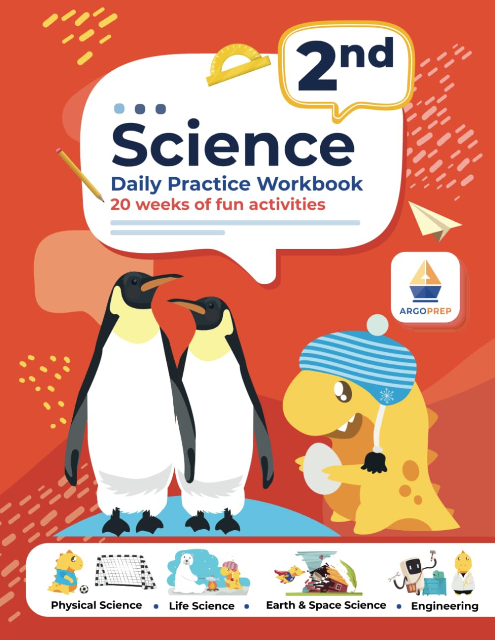 2nd Grade Science: Daily Practice Workbook | 20 Weeks of Fun Activities (Physical, Life, Earth and Space Science, Engineering | Video Explanations Included | 200+ Pages Workbook)