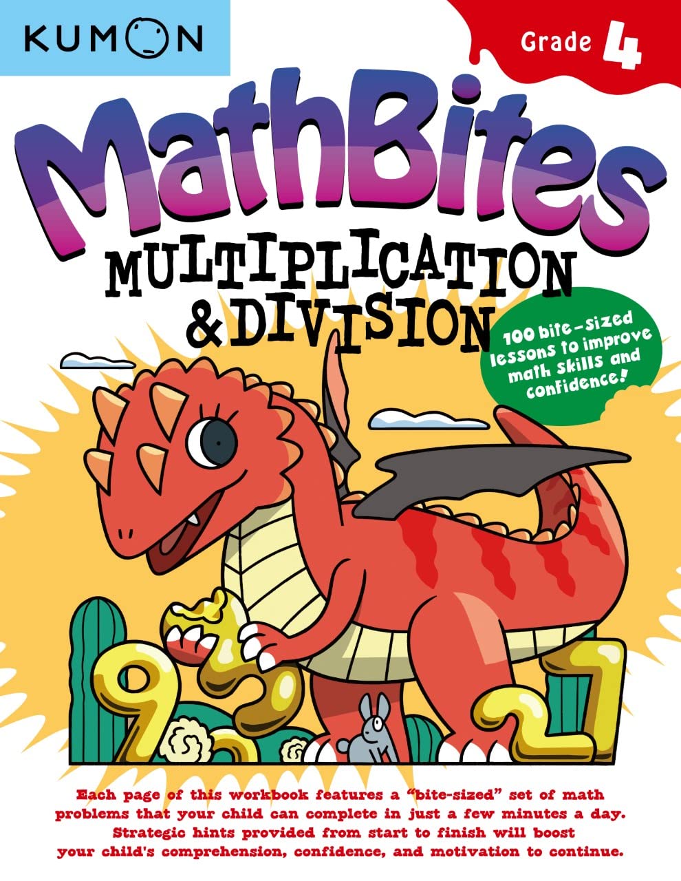 Kumon Math Bites: Grade 4 Multiplication and Division-100 Bite-Sized Lessons to Improve Math Skills and Confidence! - 7675