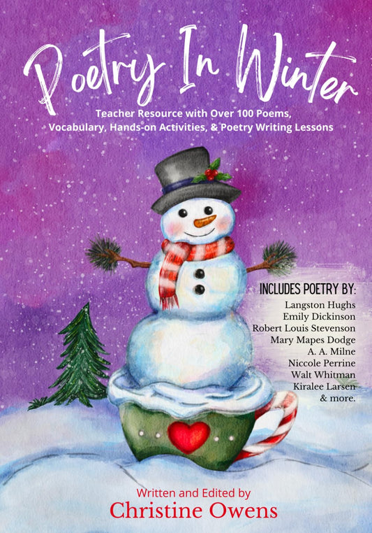 Poetry In Winter: Teacher Resource with Over 100 Poems, Vocabulary, Hands-on Activities, and Writing Lessons. (Poetry In Seasons) - 9542