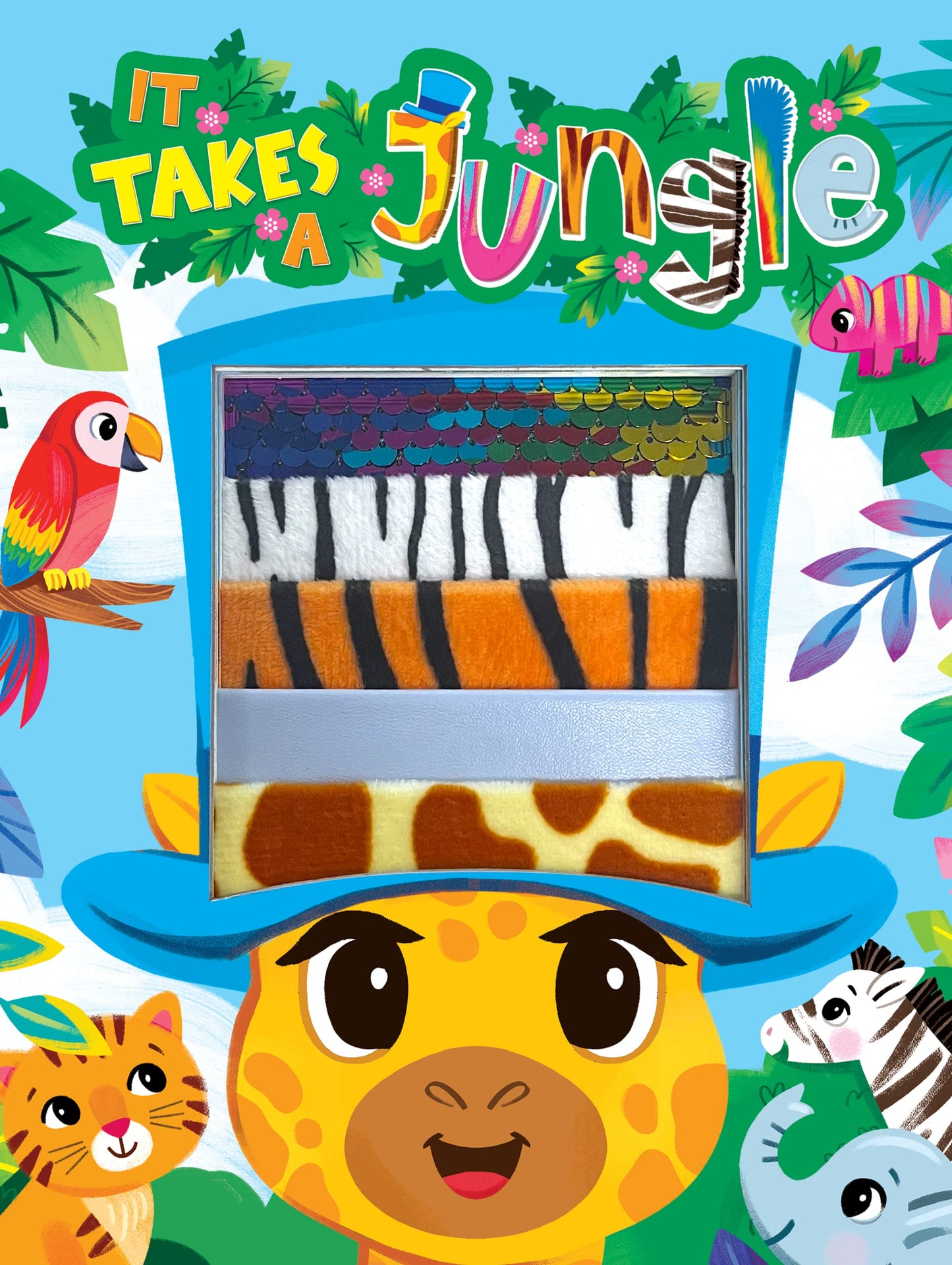 It Takes a Jungle - Children's Touch and Feel Tower Storybook - Sensory Board Book