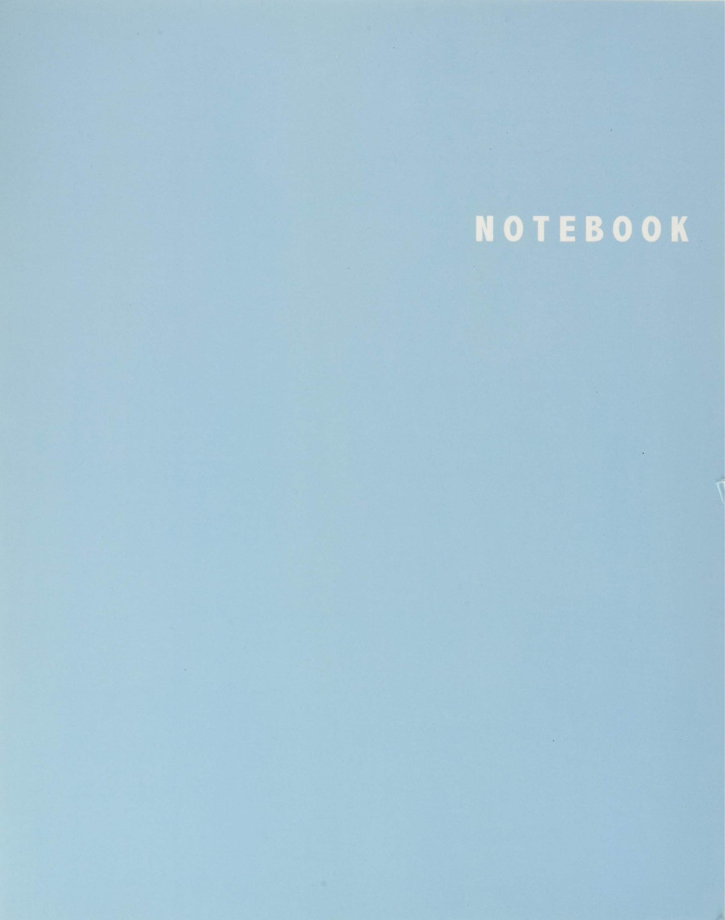 Notebook: Unlined/Plain Notebook - Large (8.5 x 11 inches) - 106 Pages || Pastel Blue Softcover - 1606