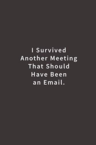 I Survived Another Meeting That Should Have Been An Email.: Lined notebook - 4097