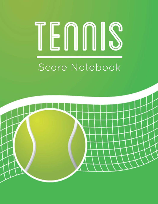 Tennis Score Notebook: Tennis Game Record Keeper Book, Tennis Score, Tennis score card, Record singles or doubles play, Plus the players, Size 8.5 x 11 Inch, 100 Pages - 6725