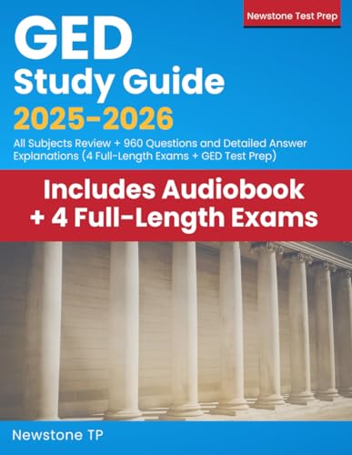 GED Study Guide 2025-2026: All Subjects Review + 960 Questions and Detailed Answer Explanations (4 Full-Length Exams + GED Test Prep) - 5541