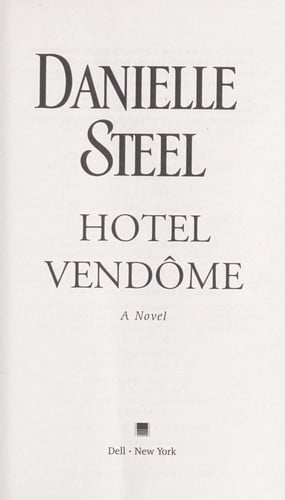 Hotel Vendome A Novel