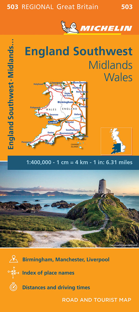 Michelin Map Great Britain: Wales, The Midlands, South West England 503 (Maps/Regional (Michelin))