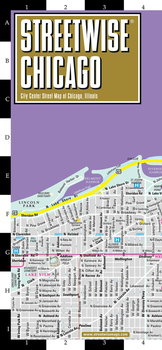 Streetwise Chicago Map - Laminated City Center Street Map of Chicago, Illinois (Michelin Streetwise Maps) - 4926