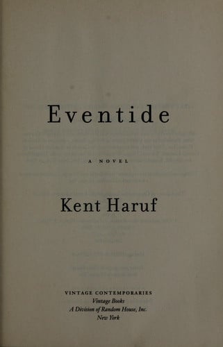 Eventide: a novel