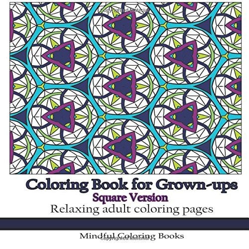 Coloring Book for Grown-Ups Square Version Relaxing Adult Coloring Pages