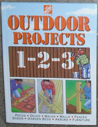 Outdoor projects 1-2-3: patios, decks, walks, walls, fences, sheds, garden beds, arbors, furniture