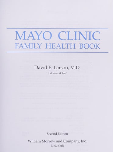 Mayo Clinic family health book
