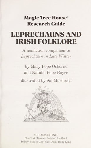Leprechauns and Irish Folklore A Nonfiction Companion to Leprechaun in Late Winter