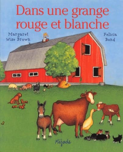 dans une grange rouge et blanche