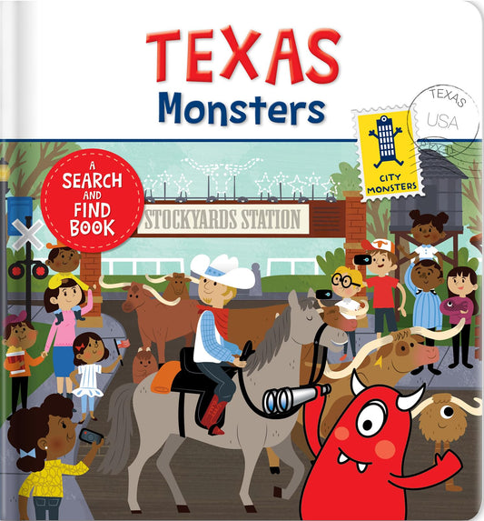 Texas Monsters: A Search and Find Book | Hidden Picture Board Book for Kids Ages 3–6 | Fun Activity Book About Texas Landmarks: A Search and Find Book