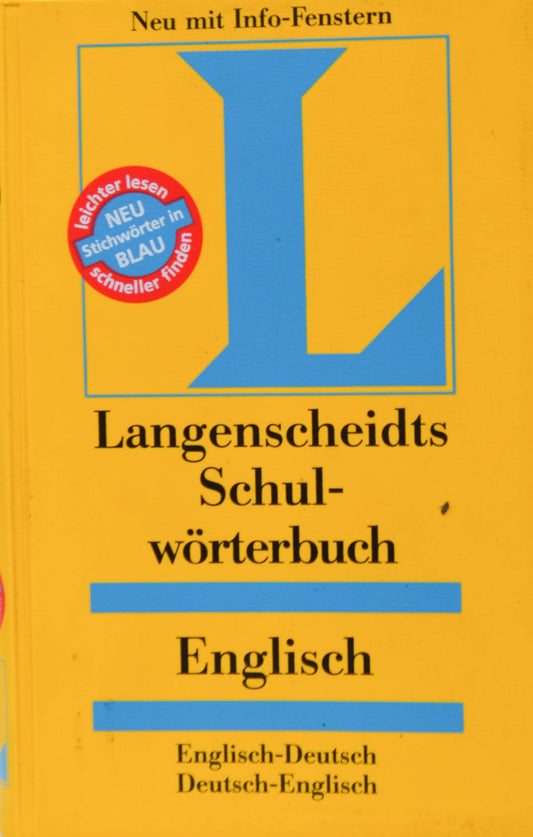 Langenscheidts Schulwörterbuch, Englisch