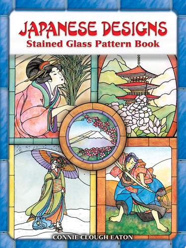 Japanese designs: stained glass pattern book