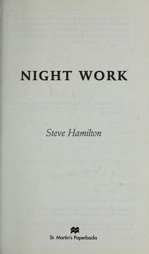 Night Work A Novel