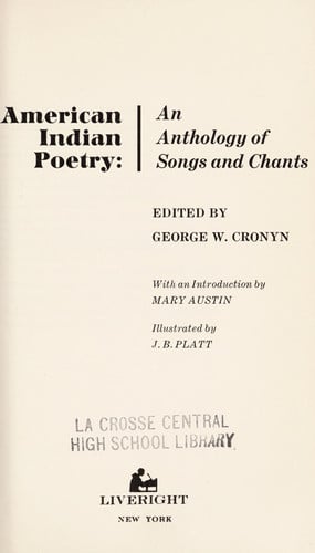 American Indian poetry: an anthology of songs and chants
