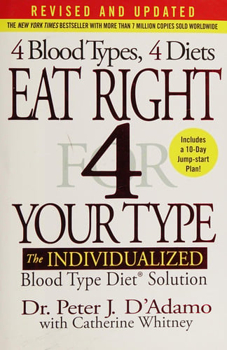 Eat Right for Your Type: The Individualized Blood Type Diet Solution