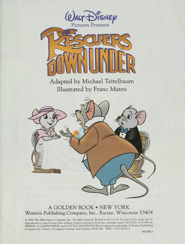 Walt Disney Pictures presents The rescuers downunder