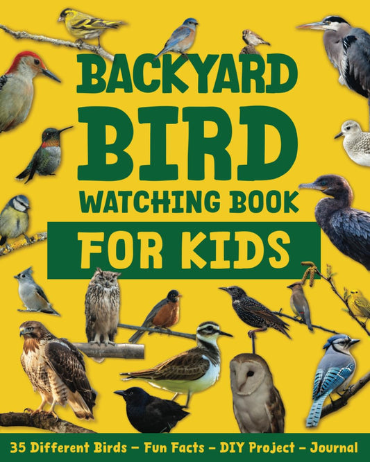 Backyard Bird Watching Book for Kids: Discover 35 Popular Backyard Birds – Includes Birdwatching Guide, QR Codes with Bird Calls, Journal, Interesting Facts, Quiz Fun, and DIY Projects - 9480