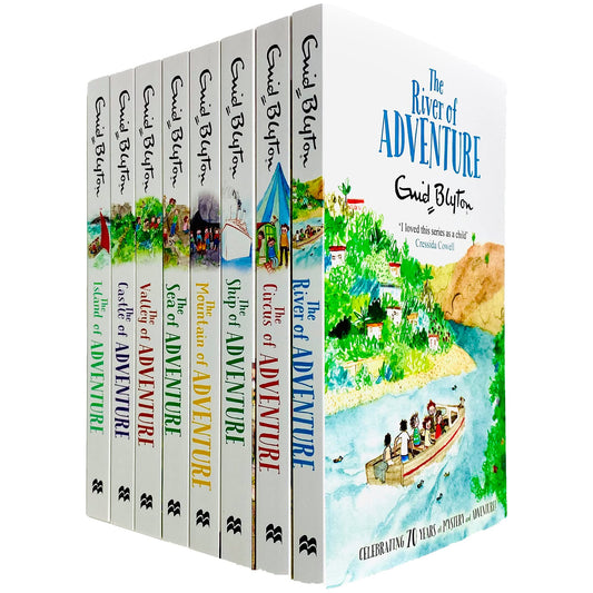 Enid Blyton Adventure Series Books 1 - 8 Collection Set (River, Circus, Ship, Mountain, Sea, Valley, Castle & Island) - 8456