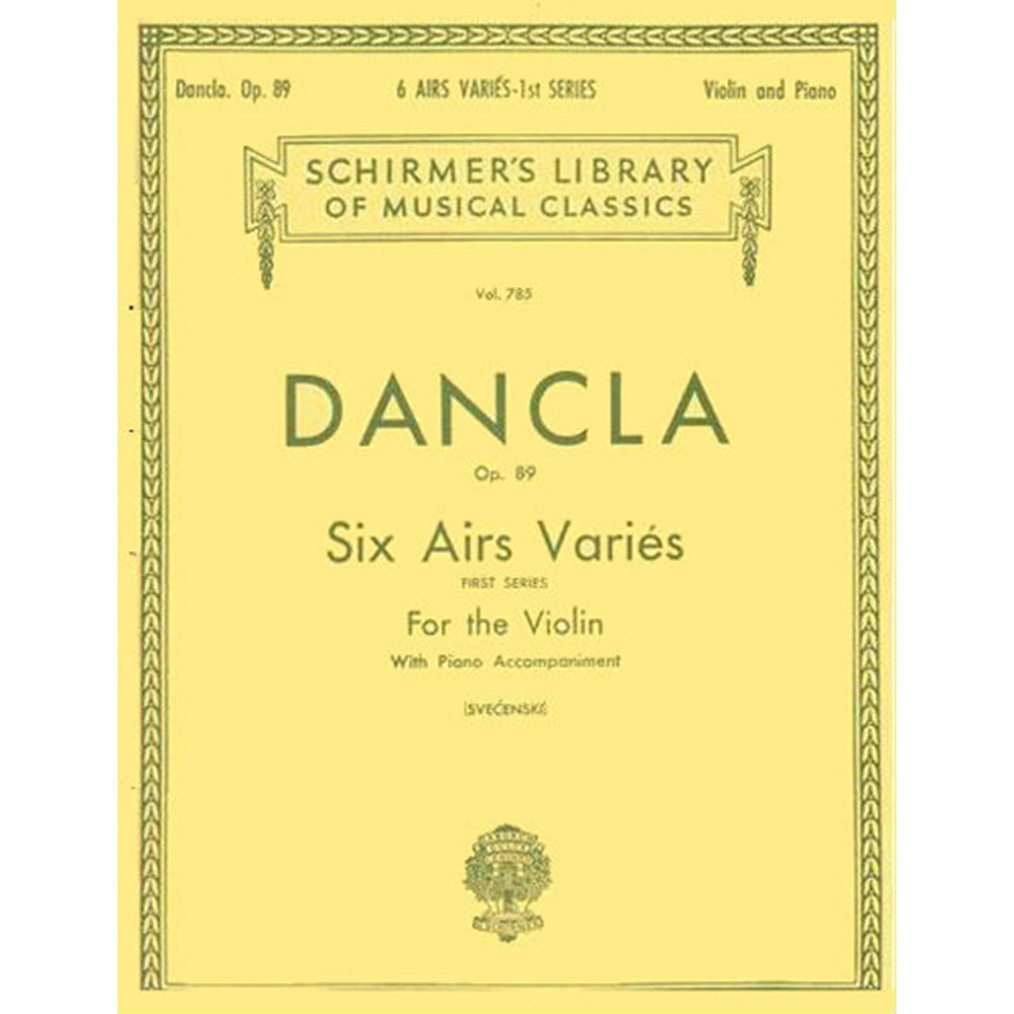 Charles Dancla Six Airs Varies (First Series) Op.89 Vln - 3793