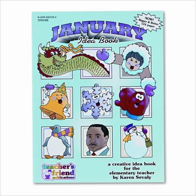 Scholastic 0439503701 Monthly idea Book, January, Grade pre-k to 6, Paperback, 144 Pages