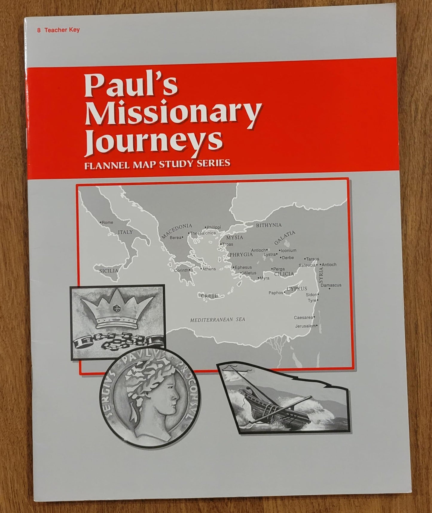Paul's Missionary Journeys Flannel Map Study Series (Tests/ Quizzes/ Semester Review (Teacher Key))