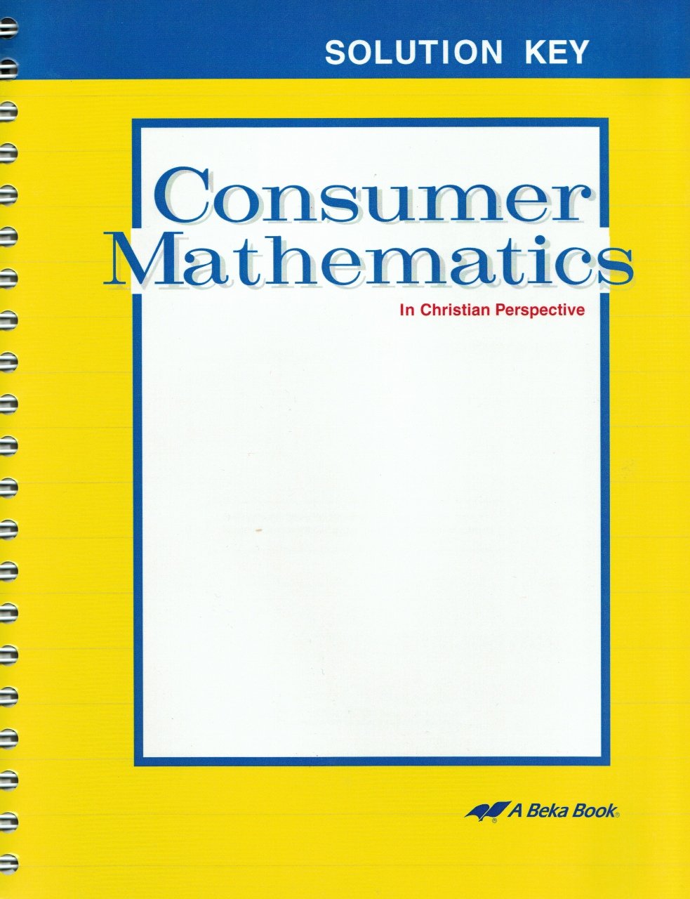 Consumer Mathematics Solution Key
