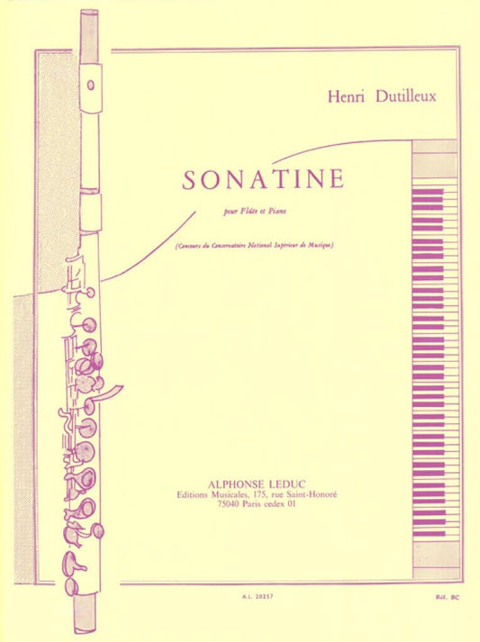 DUTILLEUX: SONATINE FLUTE TRAVERSIERE ET PIANO