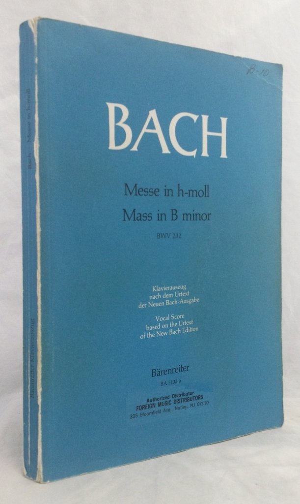 Bach Mass in B Minor (Messe in h-Moll) Vocal Score (Barenreiter Urtext) - 9056