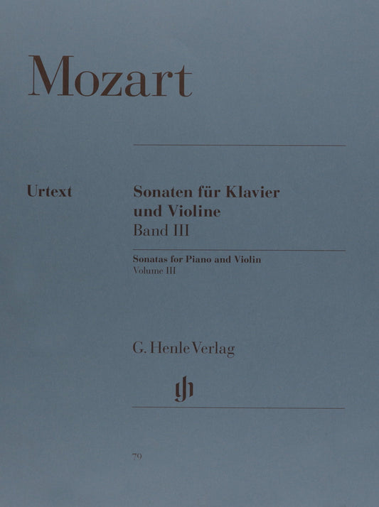 Sonatas For Piano And Violin Volume Iii (Multilingual Edition)